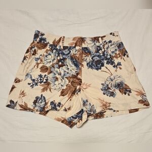 Mid Rise Linen-Blend Tailored Shorts
